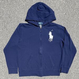 Polo Ralph Lauren Big Pony 1990s Full Zip Pique Sweatshirt Youth (L 14/16)